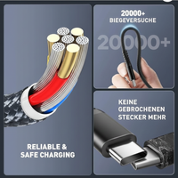 100W Super Fast Charging 3-in-1 Cable